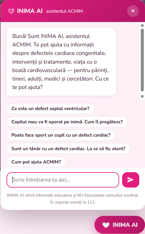 Previzualizare Inima AI — asistent emoțional